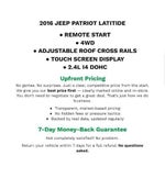 2016 Jeep Patriot Latitude