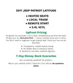 2017 Jeep Patriot Latitude