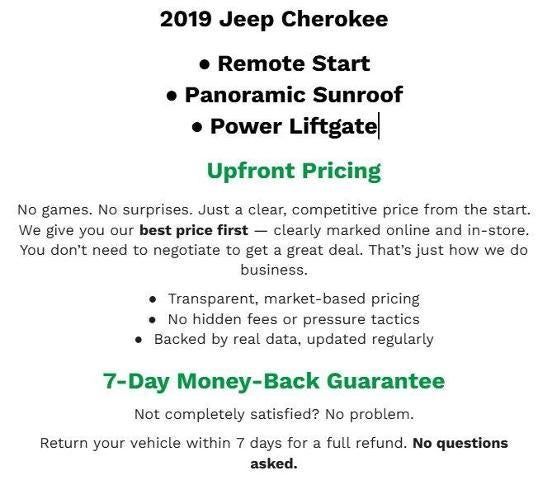 2019 Jeep Cherokee Trailhawk 4x4