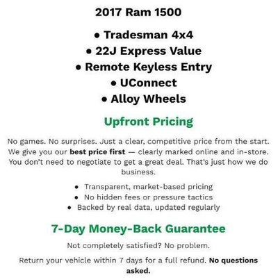 2017 RAM 1500 Express Quad Cab 4x4 6'4" Box