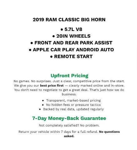 2019 RAM 1500 Classic Big Horn