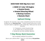 2020 RAM 1500 Big Horn Crew Cab 4x4 5'7" Box
