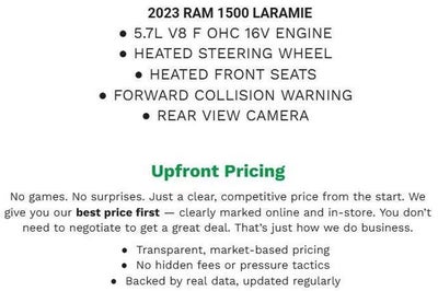 2023 RAM 1500 Laramie Crew Cab 4x4 5'7" Box