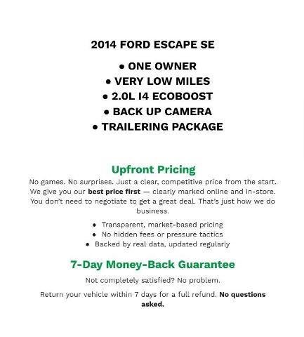 Used 2014 Ford Escape SE with VIN 1FMCU9G98EUA20244 for sale in Green Bay, WI