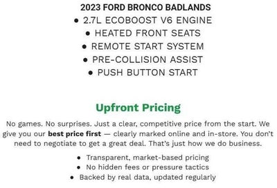 2023 Ford Bronco Badlands