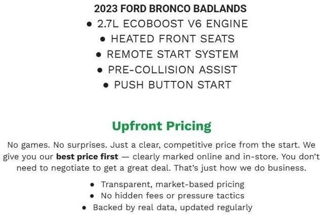 2023 Ford Bronco Badlands