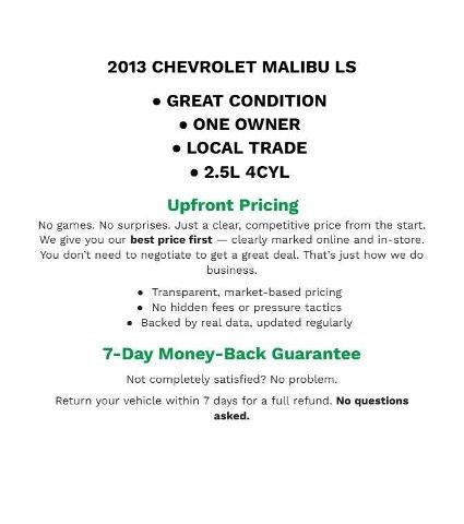 2013 Chevrolet Malibu LS