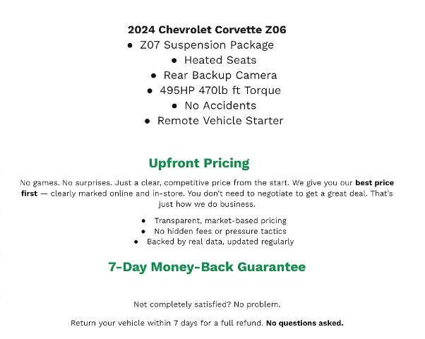 2024 Chevrolet Corvette Z06 3LZ