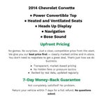 2014 Chevrolet Corvette Stingray 3LT