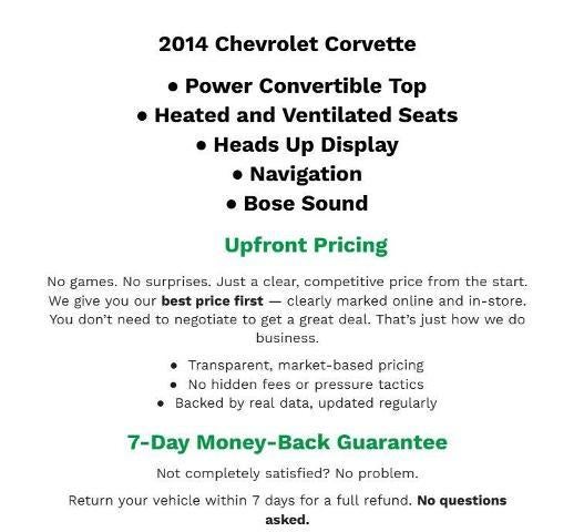 2014 Chevrolet Corvette Stingray 3LT