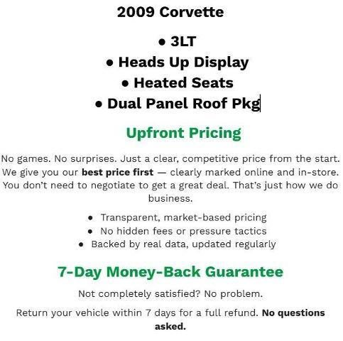 2009 Chevrolet Corvette w/3LT