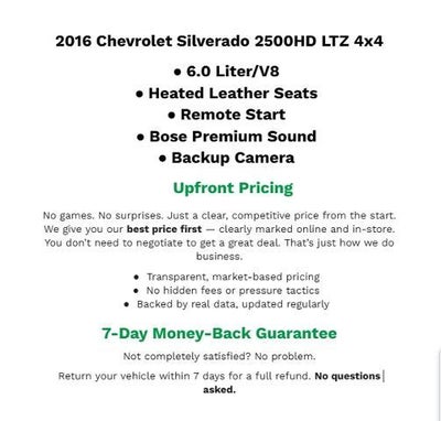 2016 Chevrolet Silverado 2500 HD LTZ