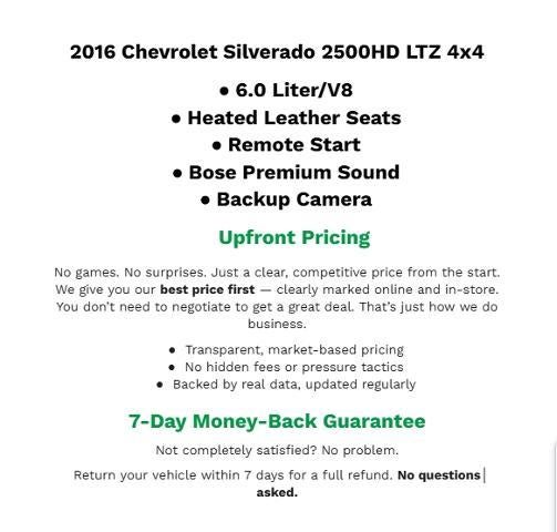 2016 Chevrolet Silverado 2500 HD LTZ