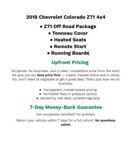 2018 Chevrolet Colorado 4WD Z71