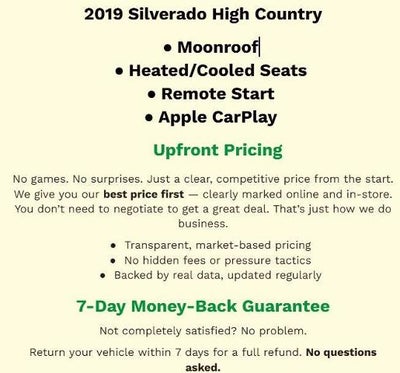 2019 Chevrolet Silverado 1500 High Country