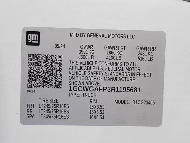 2024 Chevrolet Express Cargo 2500 Base