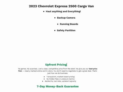 2023 Chevrolet Express Cargo 2500 Base