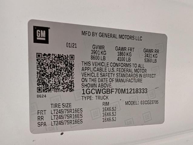 2021 Chevrolet Express Cargo 2500 Base