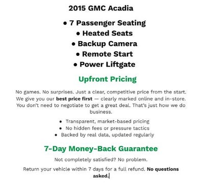 2015 GMC Acadia SLE