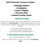 2022 Chevrolet Traverse LT Leather Midnight/Sport Edition