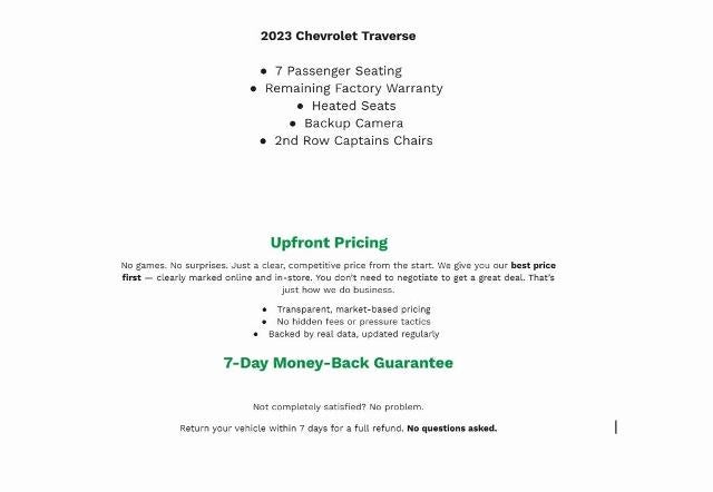 2023 Chevrolet Traverse LT Cloth