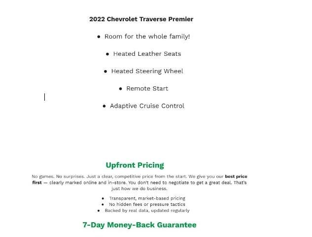 2022 Chevrolet Traverse Premier