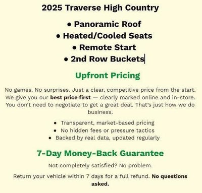 2025 Chevrolet Traverse High Country