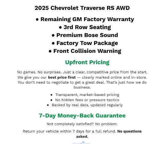 2025 Chevrolet Traverse RS