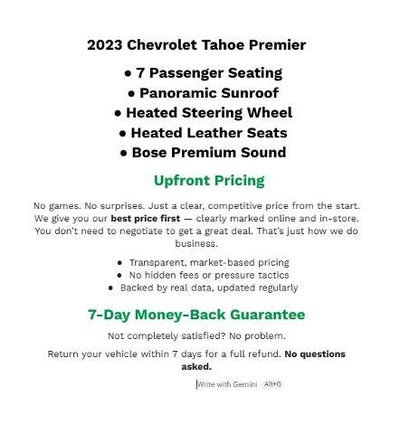 2023 Chevrolet Tahoe Premier