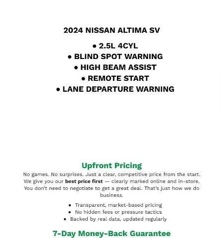 2024 Nissan Altima 2.5 SV