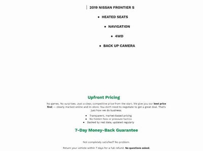 2019 Nissan Frontier S