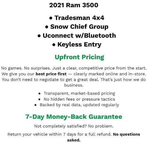 2021 RAM 3500 Tradesman Regular Cab 4x4 8' Box