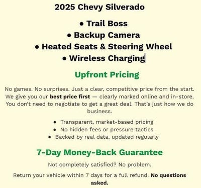 2025 Chevrolet Silverado 1500 LT Trail Boss