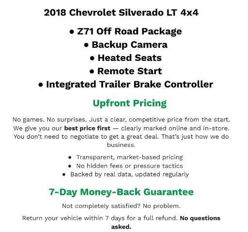 2018 Chevrolet Silverado 1500 LT Z71 4X4 Crew Cab Short Box's photo