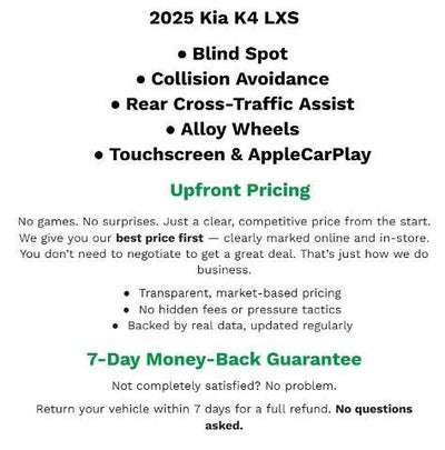 2025 Kia K4 LXS