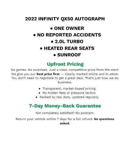 2022 INFINITI QX50 AUTOGRAPH
