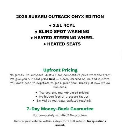 2025 Subaru Outback Onyx Edition