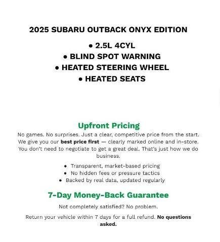 2025 Subaru Outback Onyx Edition