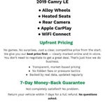 2019 Toyota Camry LE