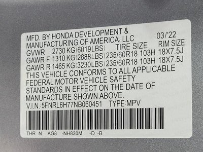 2022 Honda Odyssey EX-L