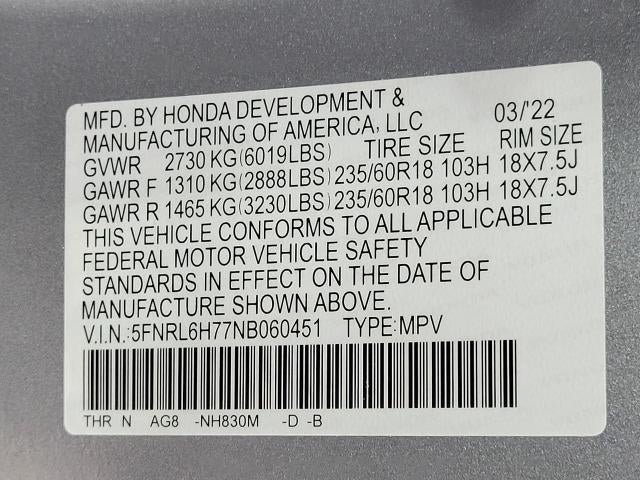 2022 Honda Odyssey EX-L