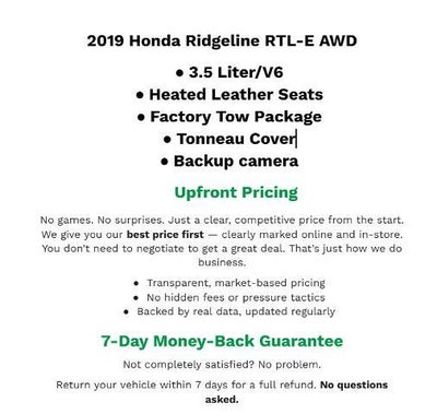 2019 Honda Ridgeline RTL-E