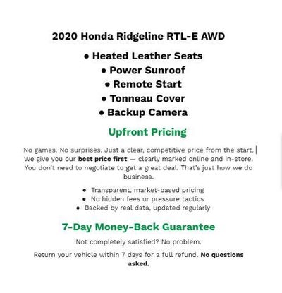 2020 Honda Ridgeline RTL-E
