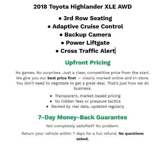 2018 Toyota Highlander XLE