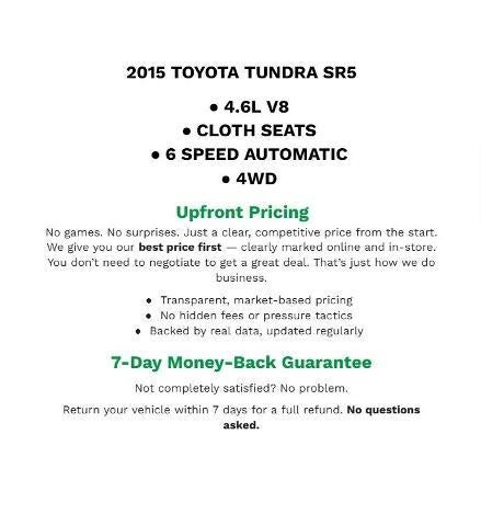 2015 Toyota Tundra 4WD Truck SR5