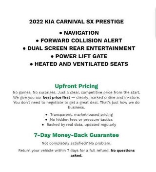 2022 Kia Carnival SX Prestige