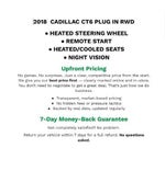 2018 Cadillac CT6 Plug-In PLUG-IN RWD